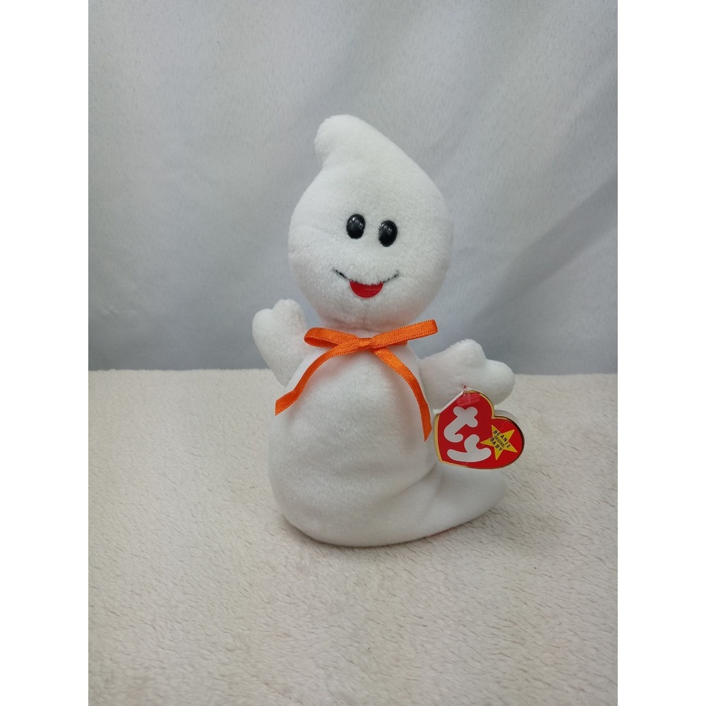 Ty Beanie Baby Spooky Ghost Plush 1995 Halloween Vintage Toy Stuffed Animal 4090